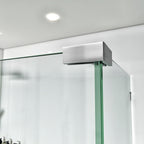 Frameless L-Shaped Swing Shower Door – 72" – Model BC01