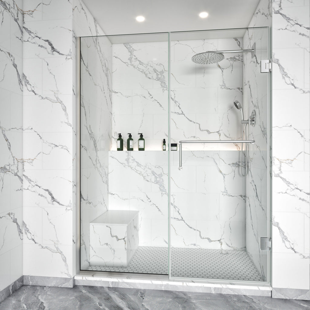Semi-Frameless U-Channel Swing Shower Door – 72" – Model BC07