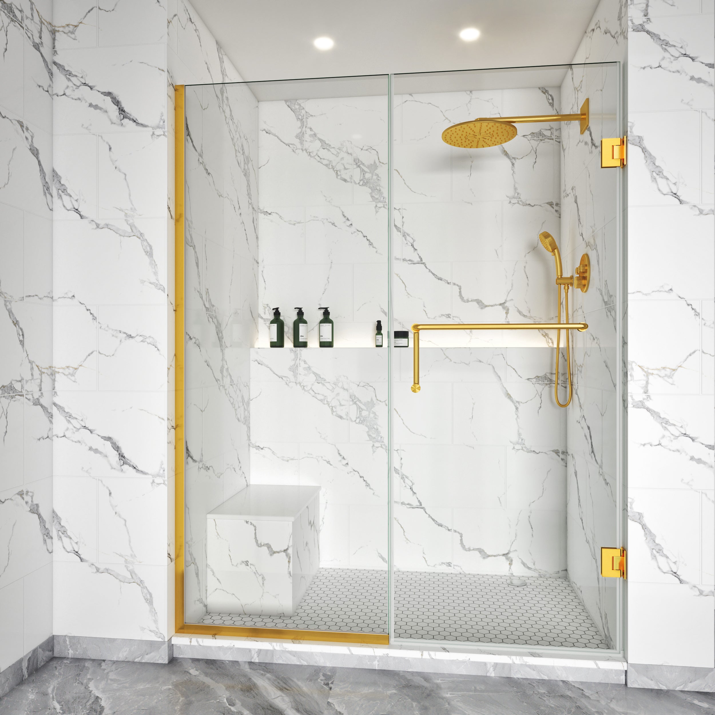 Semi-Frameless U-Channel Swing Shower Door – 72" – Model BC07
