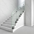 YcTeach 1/2‘ Tempered & Low-Maintenance Glass Stair Guardrail - Strong and Durable, Simple to Maintain