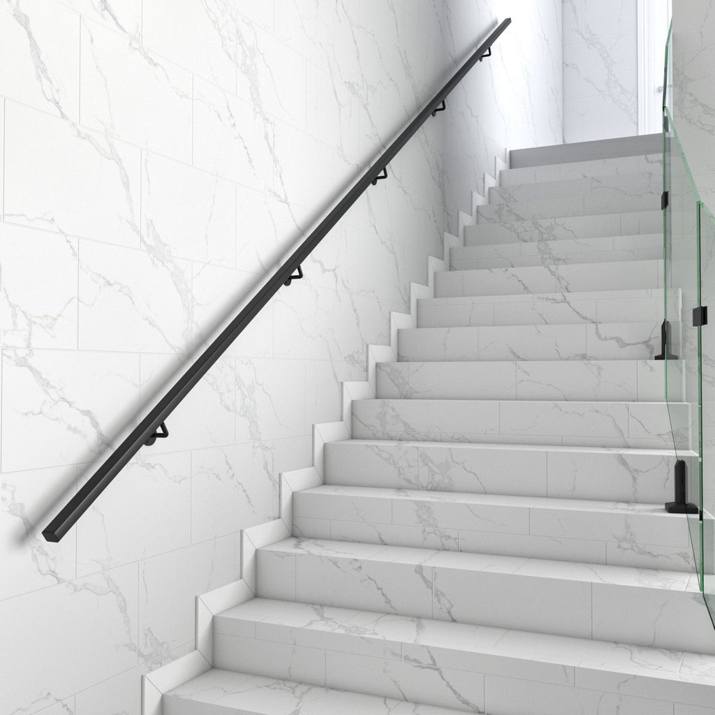 YcTeach 1/2‘ Tempered & Low-Maintenance Glass Stair Guardrail - Strong and Durable, Simple to Maintain