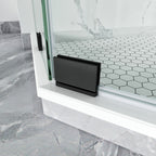 Semi-Frameless Diamond-Shaped Swing Shower Door – 72" – Model BZ08
