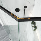 Semi-Frameless Diamond-Shaped Swing Shower Door – 72" – Model BZ08