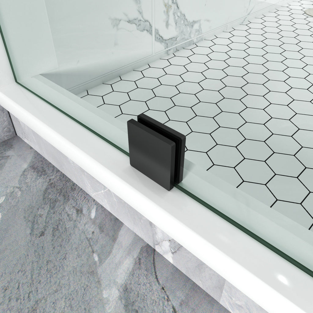 Semi-Frameless Diamond-Shaped Swing Shower Door – 72" – Model BZ08