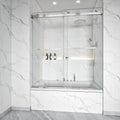 Frameless Double Sliding Bathtub Shower Door – Model BD01