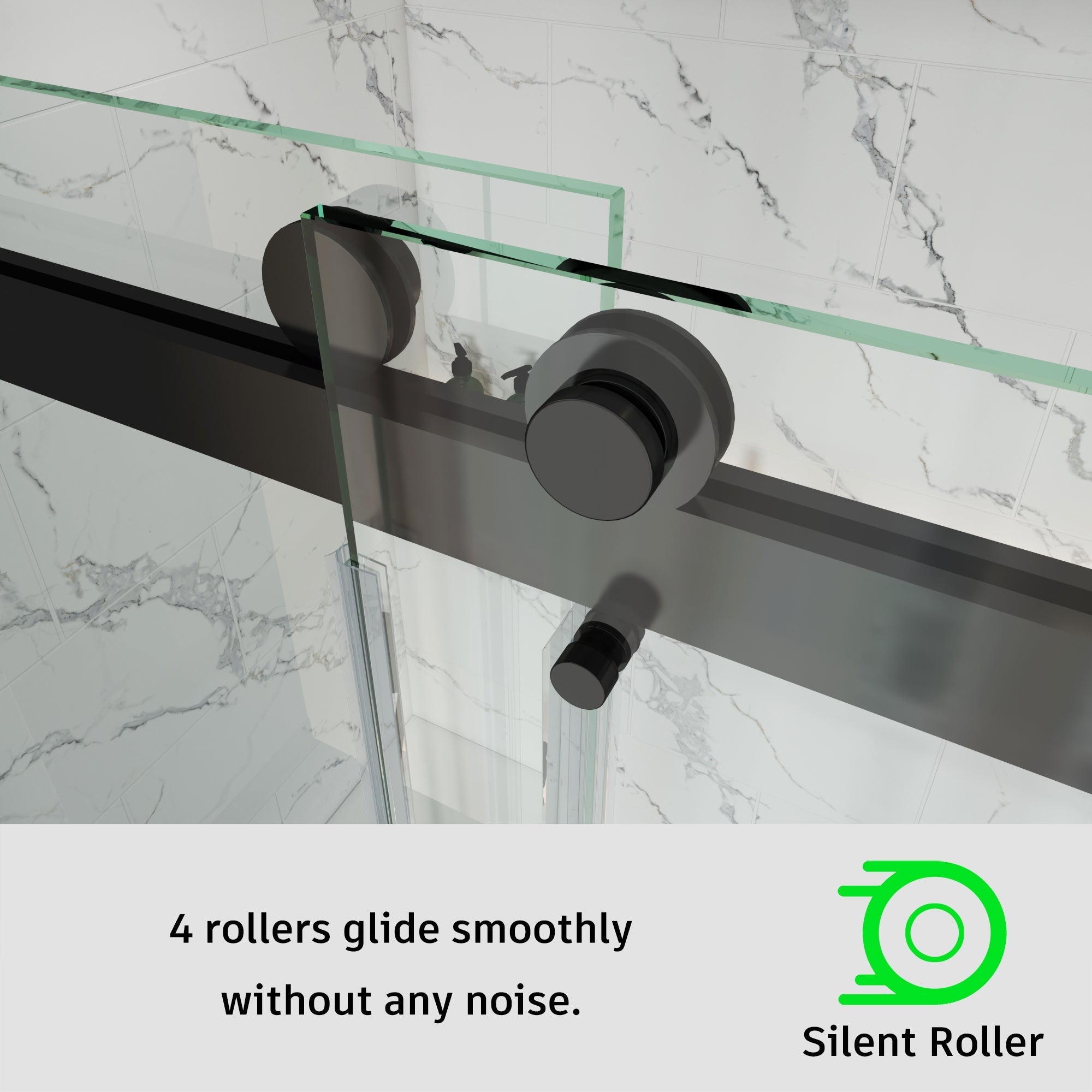 Frameless Double Sliding Shower Door – Model BD01