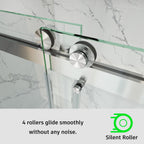 Frameless Double Sliding Shower Door – Model BD01