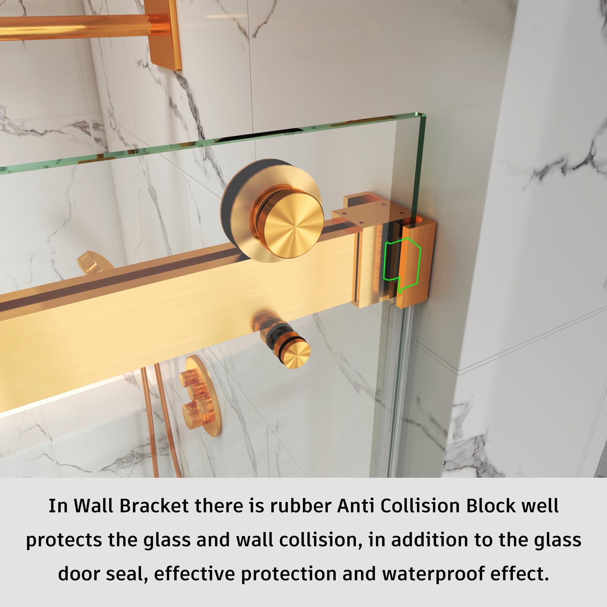Frameless Double Sliding Shower Door – Model BD01
