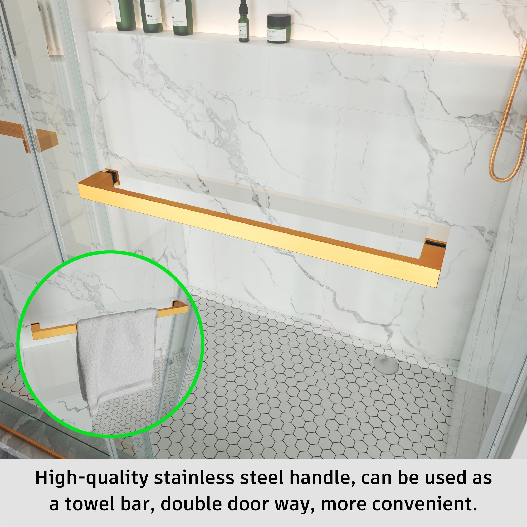 Frameless Double Sliding Shower Door – Model BD01