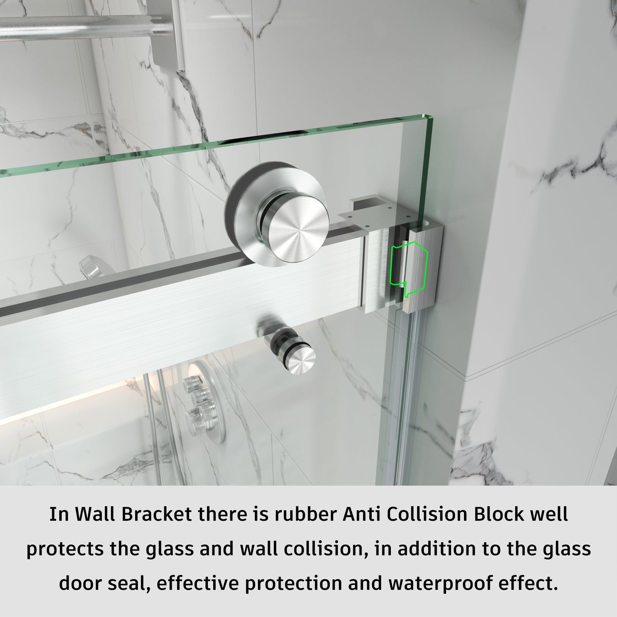 Frameless Double Sliding Shower Door – Model BD01