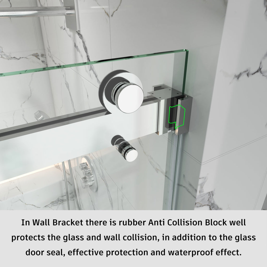 Frameless Double Sliding Shower Door – Model BD01