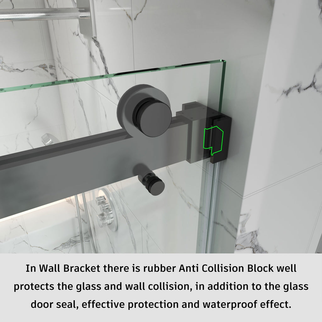 Frameless Double Sliding Shower Door – Model BD01