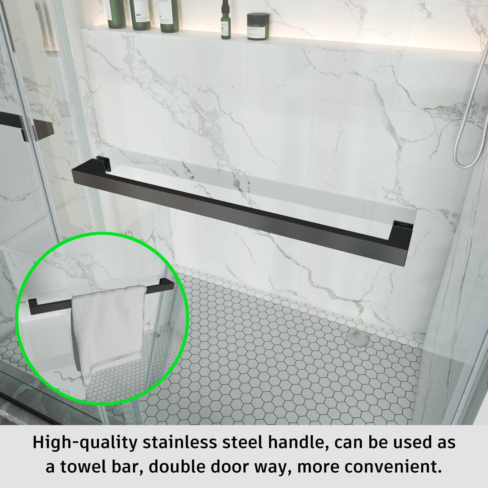 Frameless Double Sliding Shower Door – Model BD01