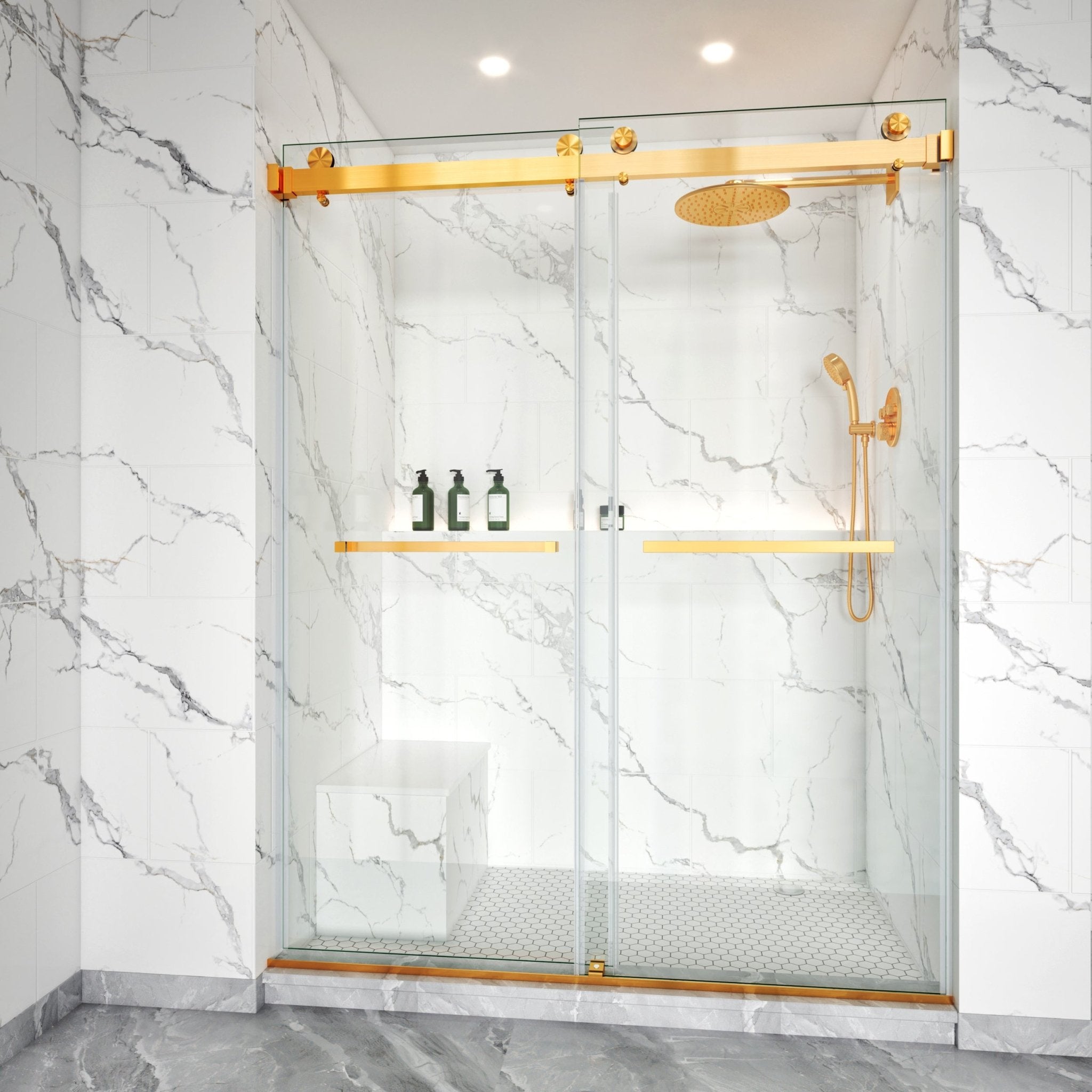 Frameless Double Sliding Shower Door – Model BD01