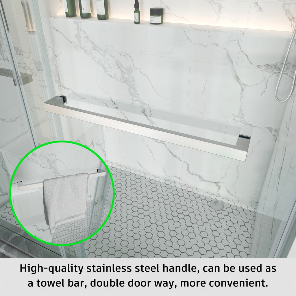 Frameless Double Sliding Shower Door – Model BD01