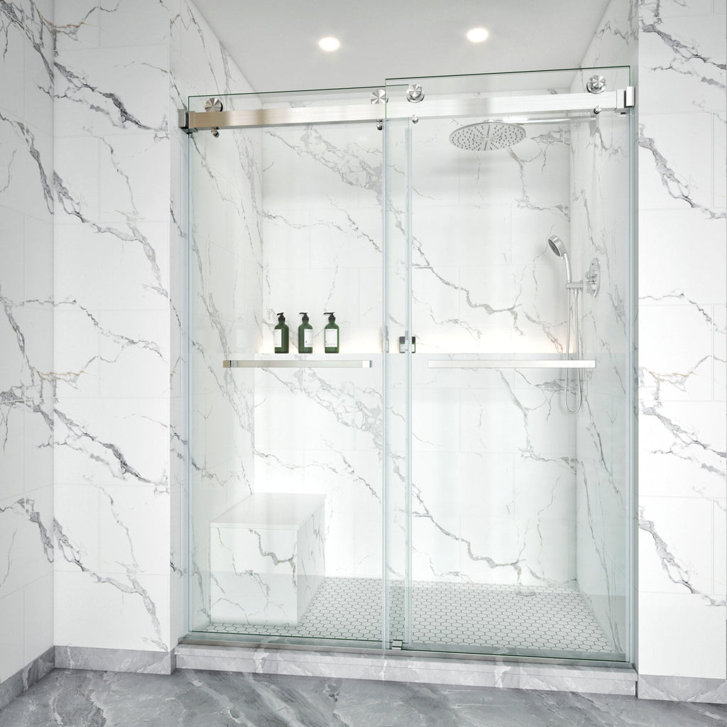 Frameless Double Sliding Shower Door – Model BD01