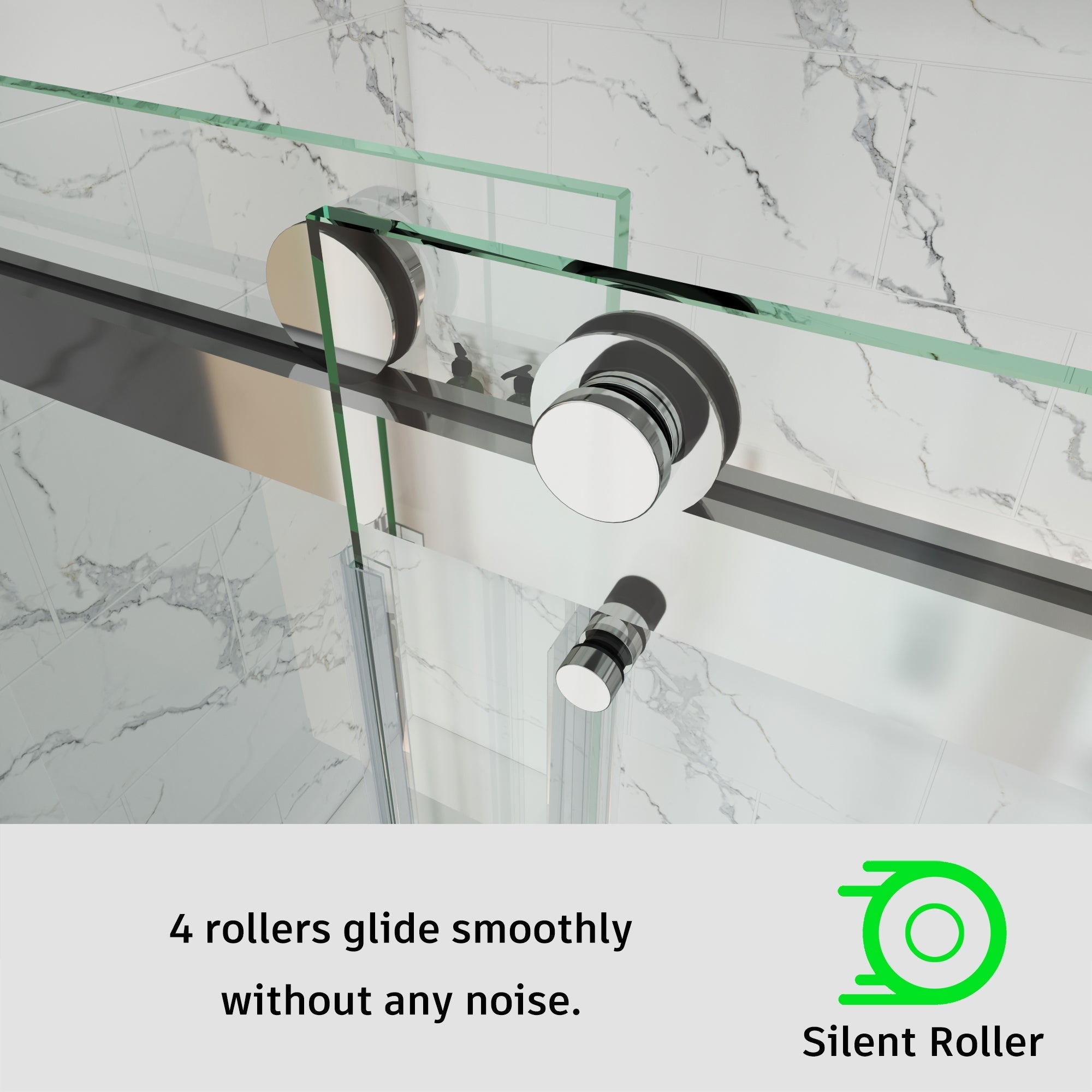 Frameless Double Sliding Shower Door – Model BD01