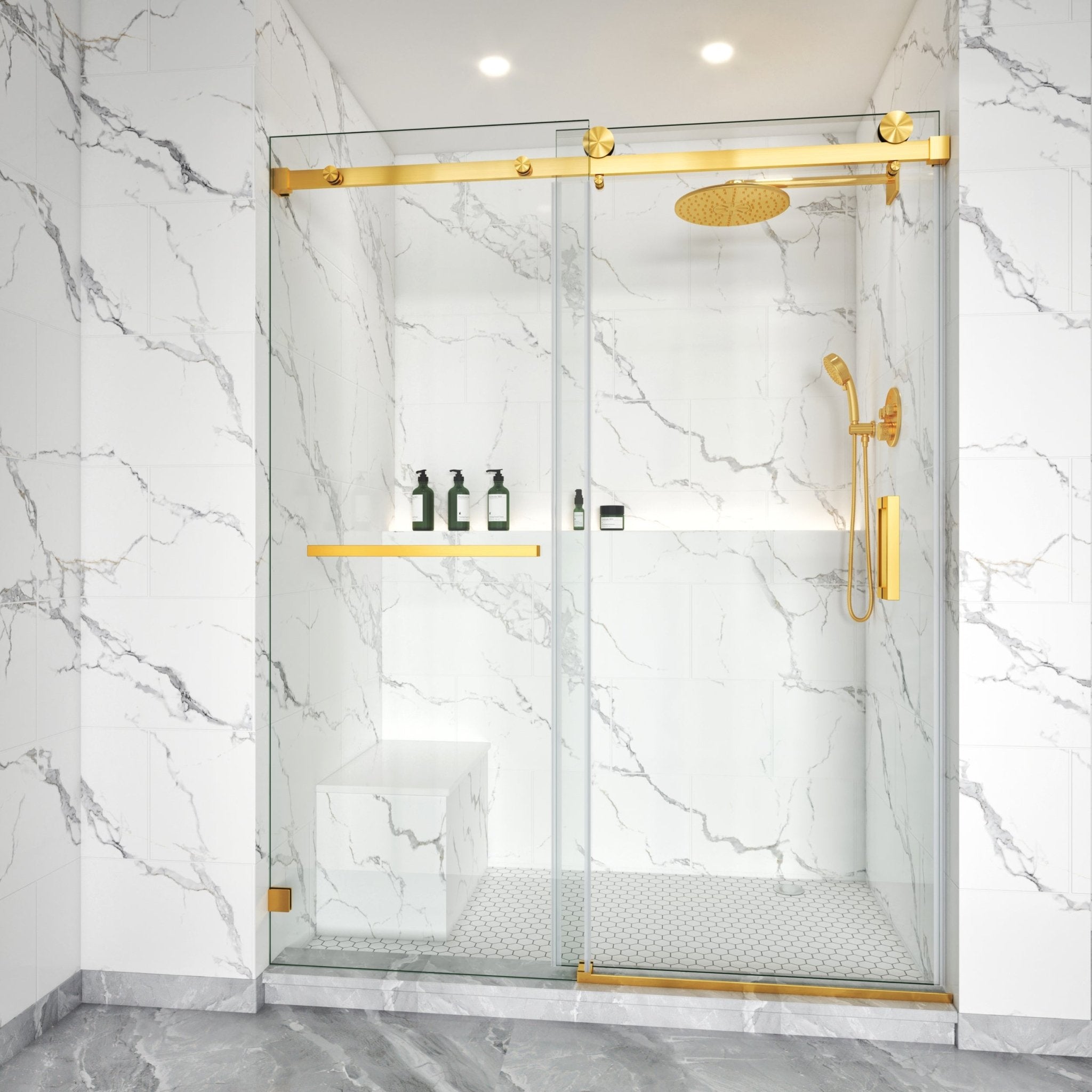 Frameless Single Sliding Shower Door – Model BS05