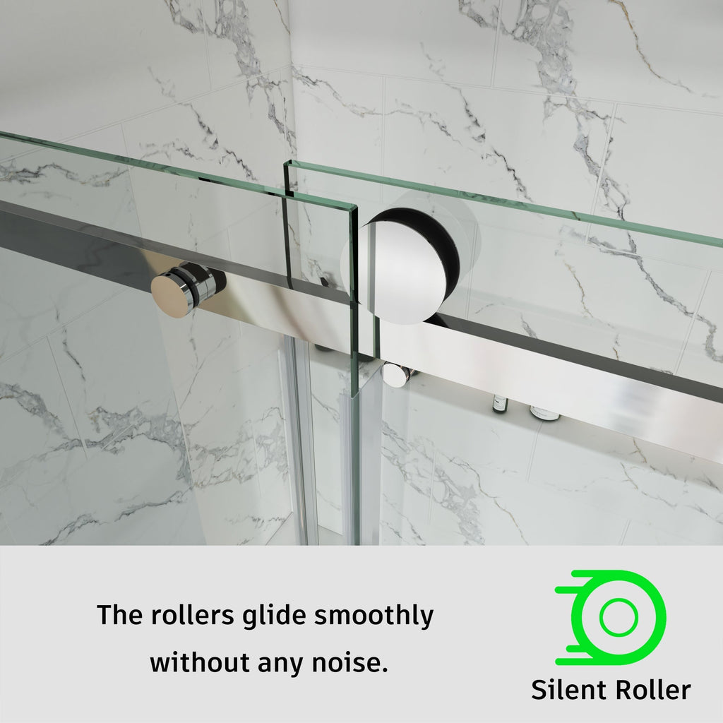Frameless Single Sliding Shower Door – Model BS05