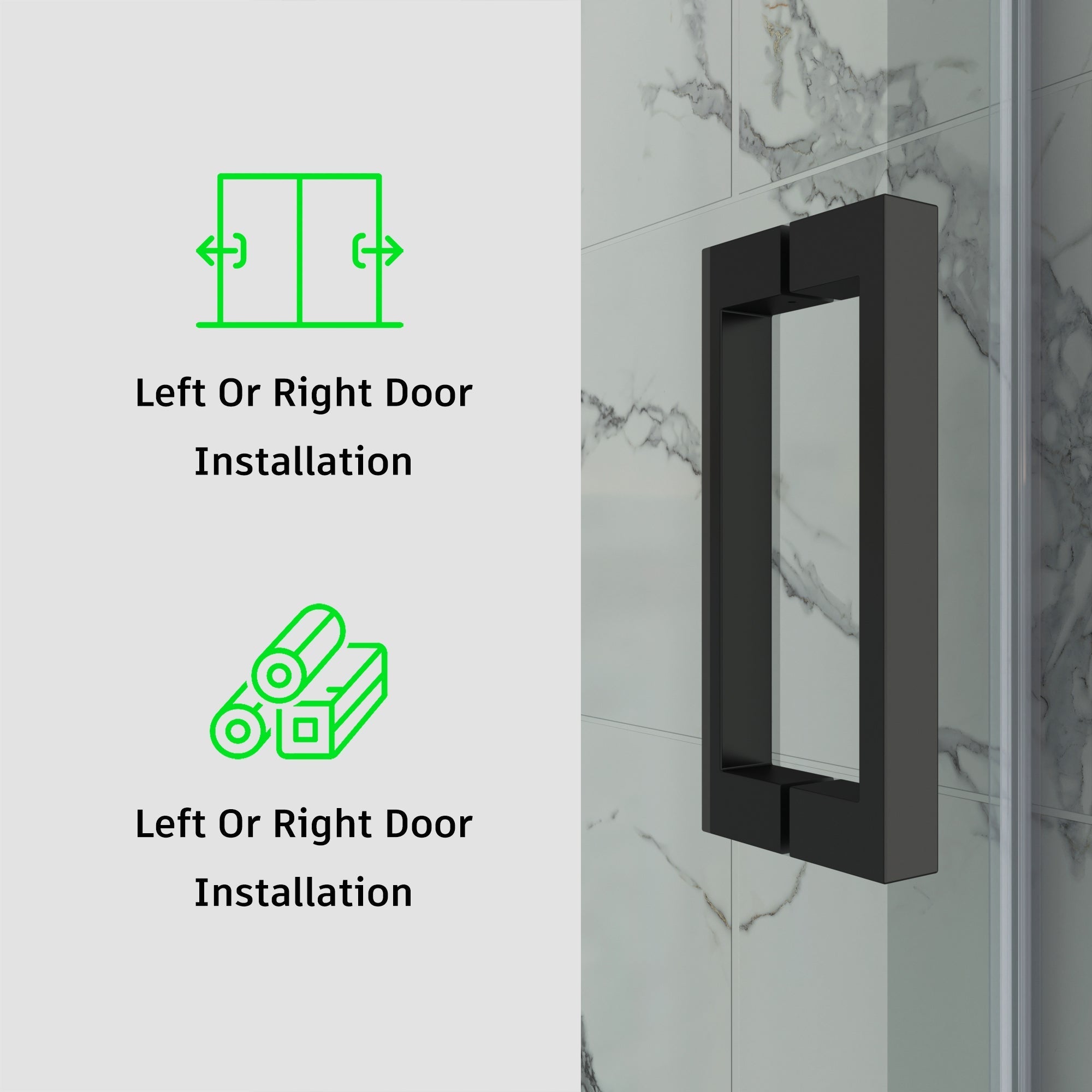 Frameless Single Sliding Shower Door – Model BS05
