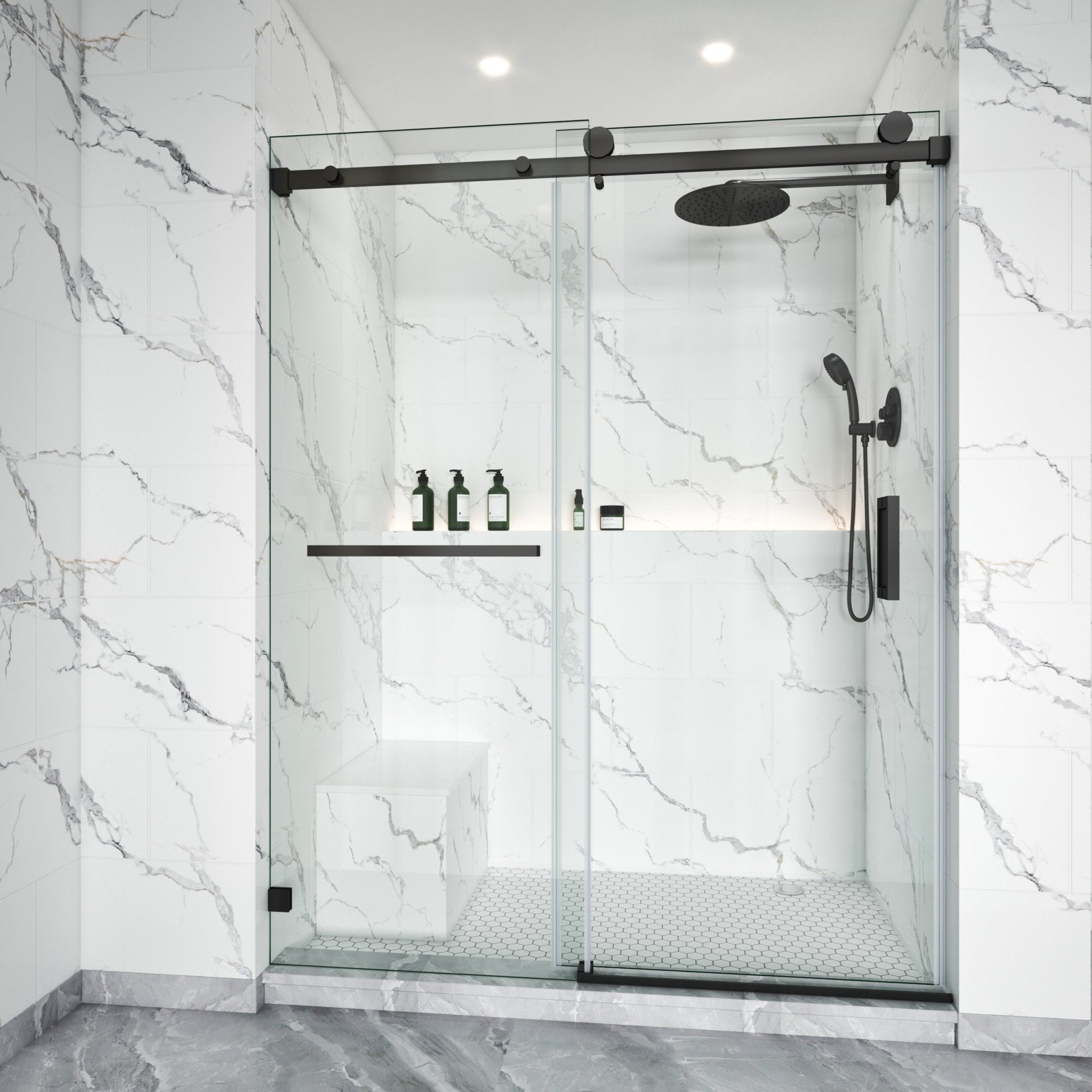 Frameless Single Sliding Shower Door – Model BS05