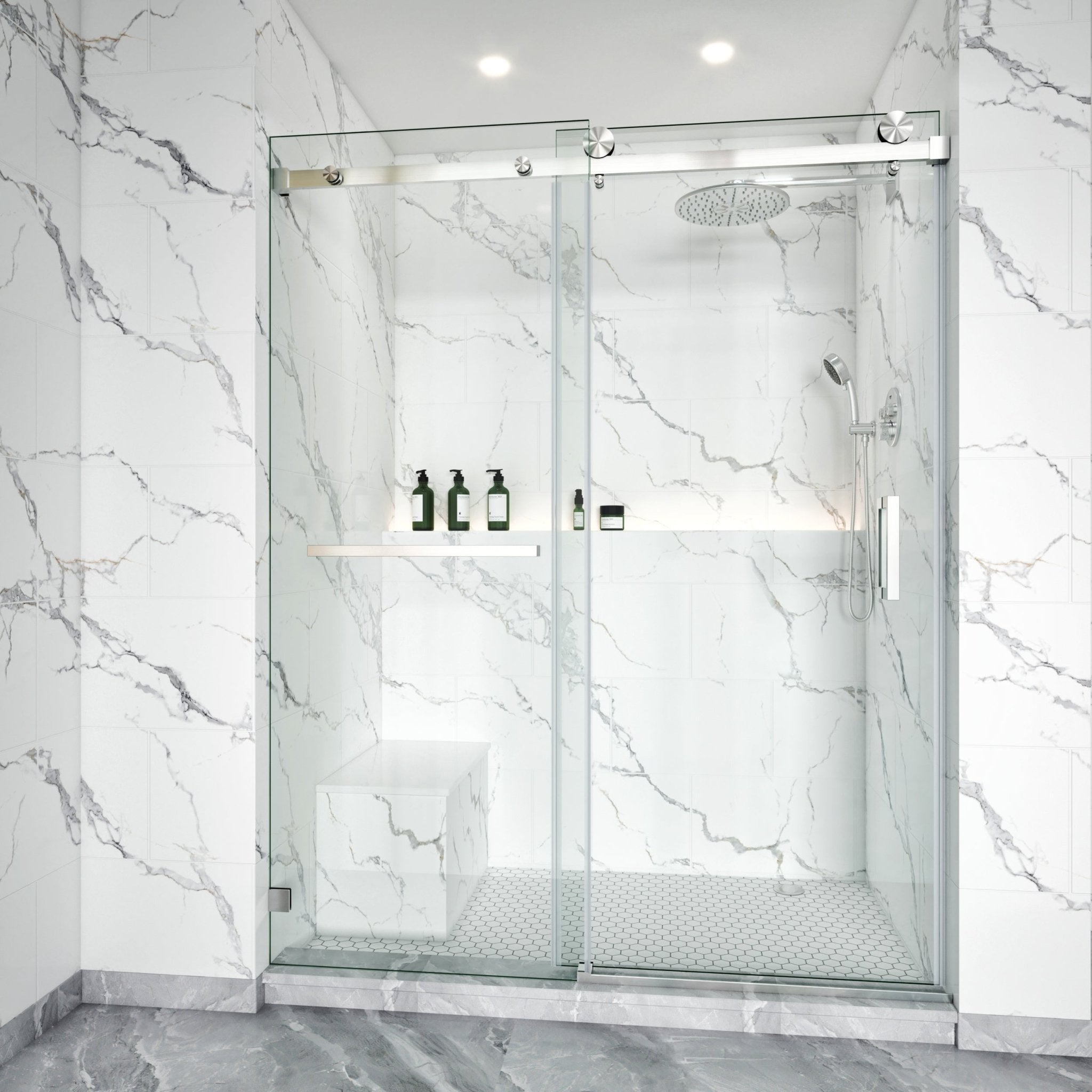 Frameless Single Sliding Shower Door – Model BS05