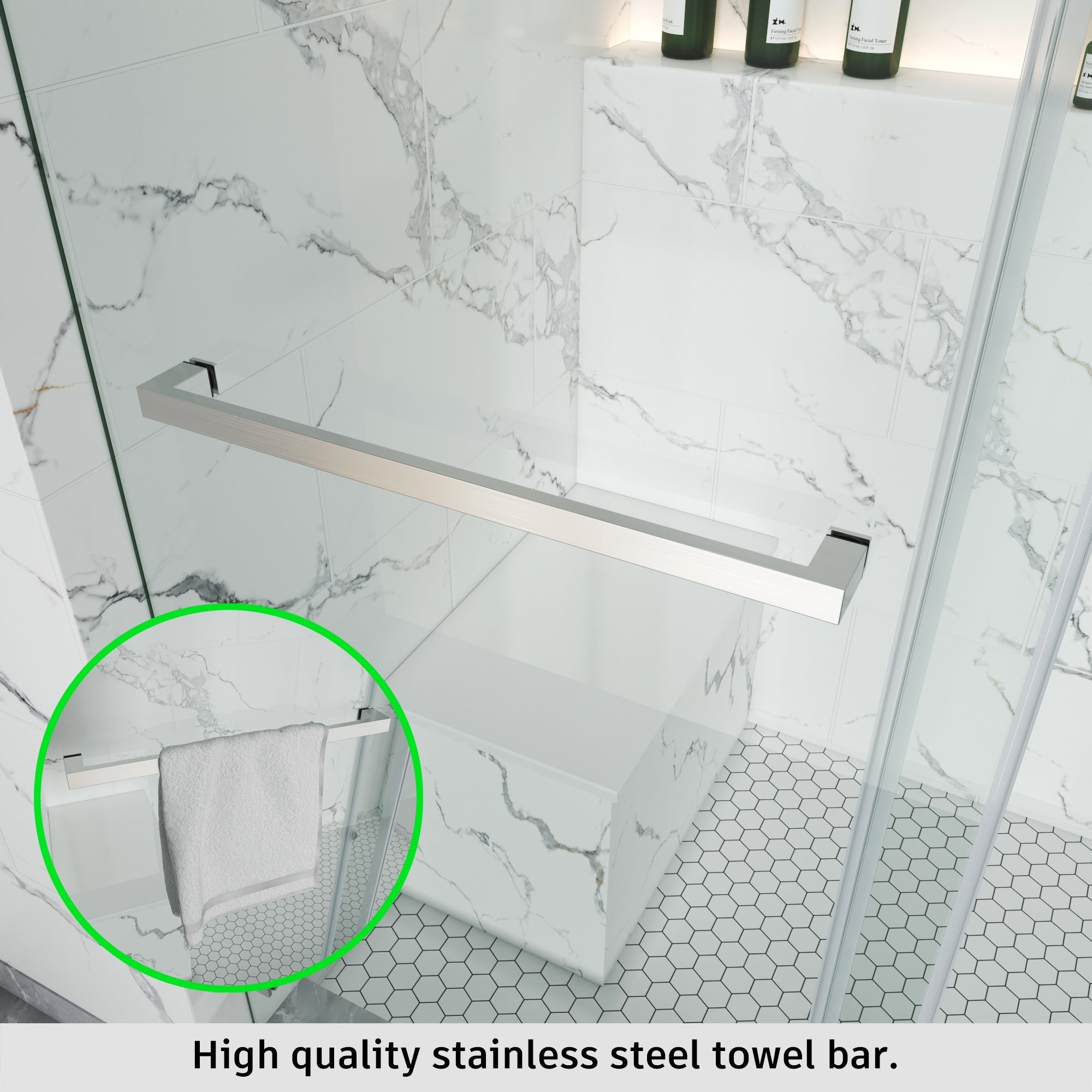 Frameless Single Sliding Shower Door – Model BS05