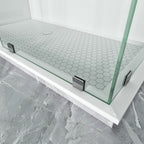 Frameless L-Shaped Swing Shower Door – 76" – Model BC02