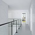 Metal Frame and Easy-to-Clean  Transparent Glass 1/2" Balcony Railing High Post Type