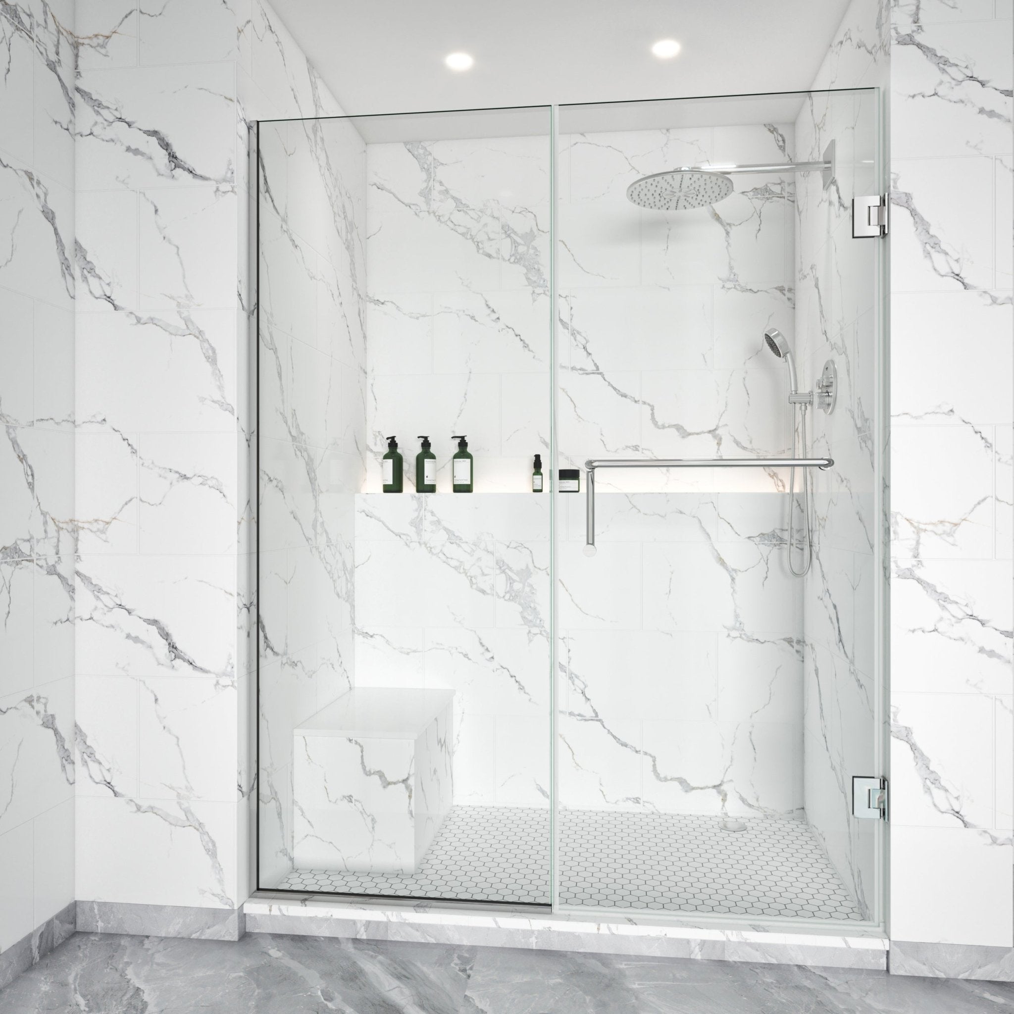 Semi-Frameless U-Channel Swing Shower Door – 79" – Model BC09