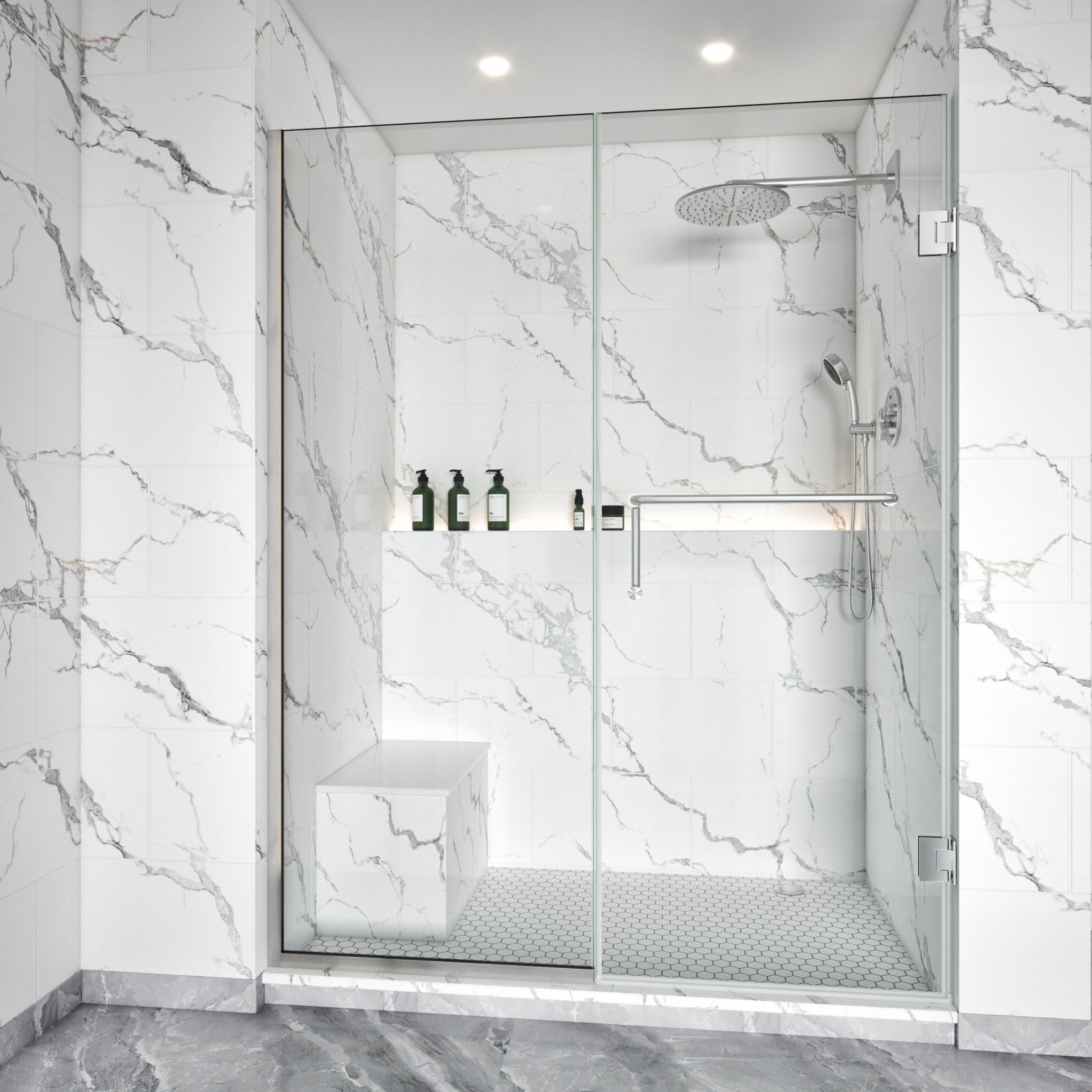 Semi-Frameless U-Channel Swing Shower Door – 79" – Model BC09