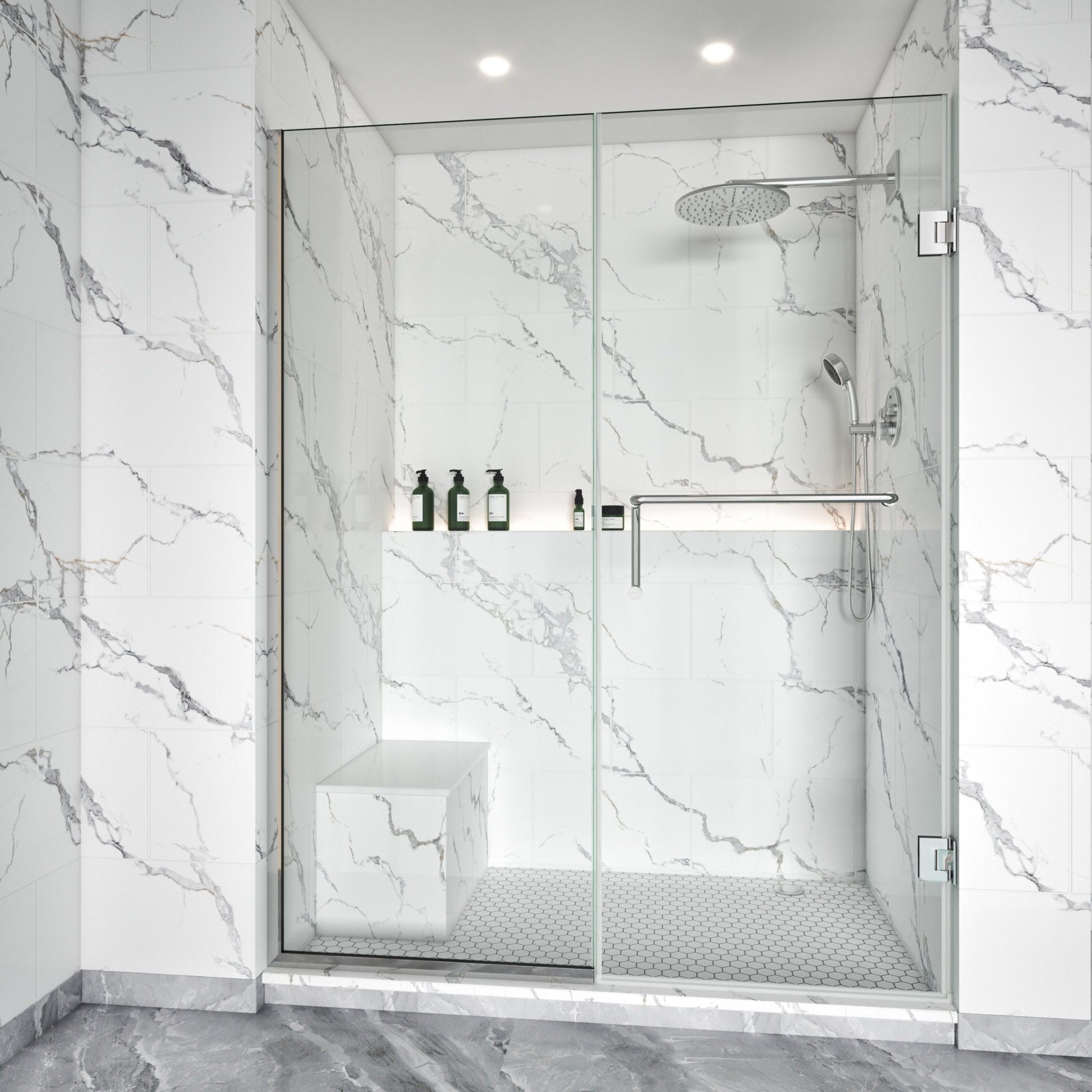 Semi-Frameless U-Channel Swing Shower Door – 79" – Model BC09