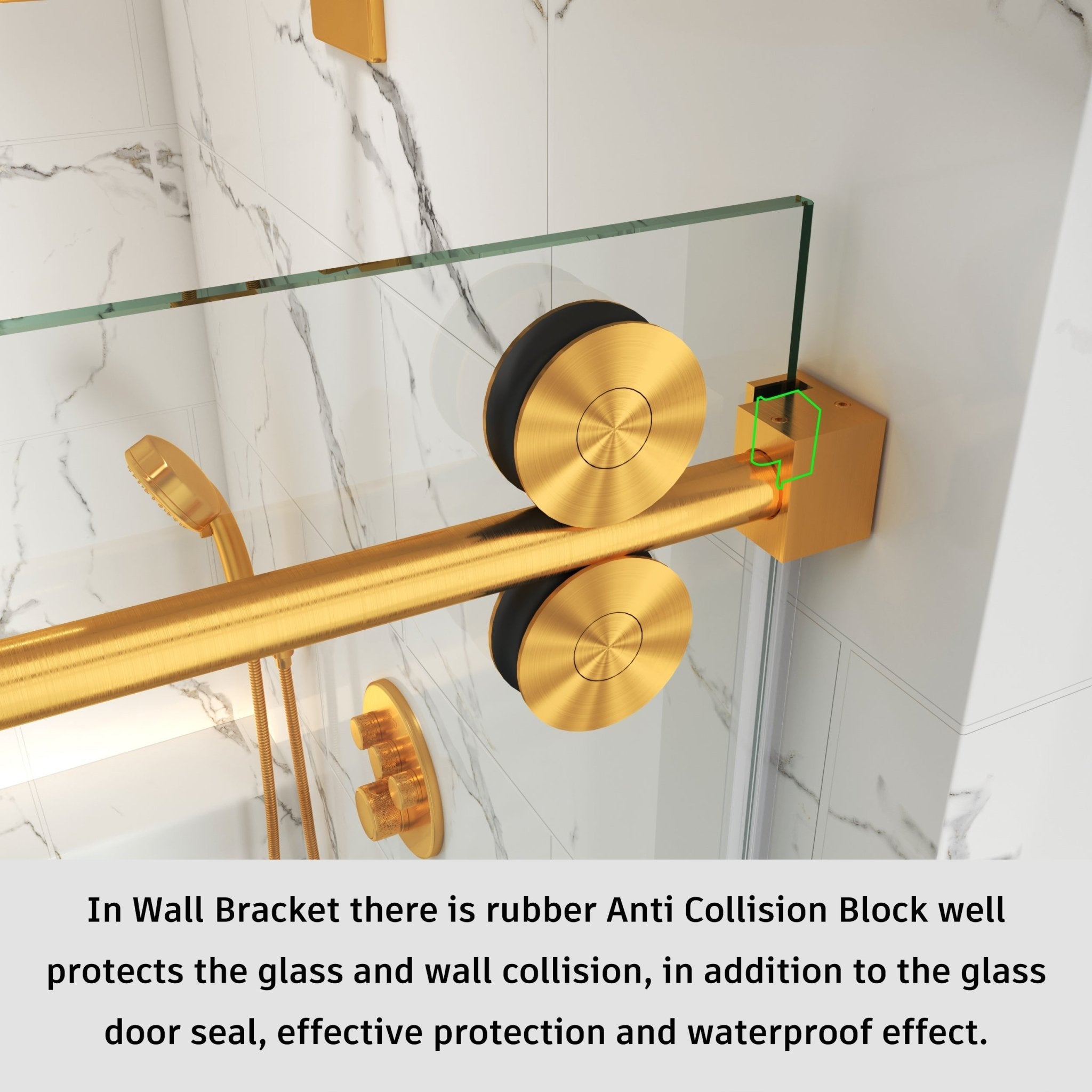 Frameless Single Sliding Shower Door – Model BS04