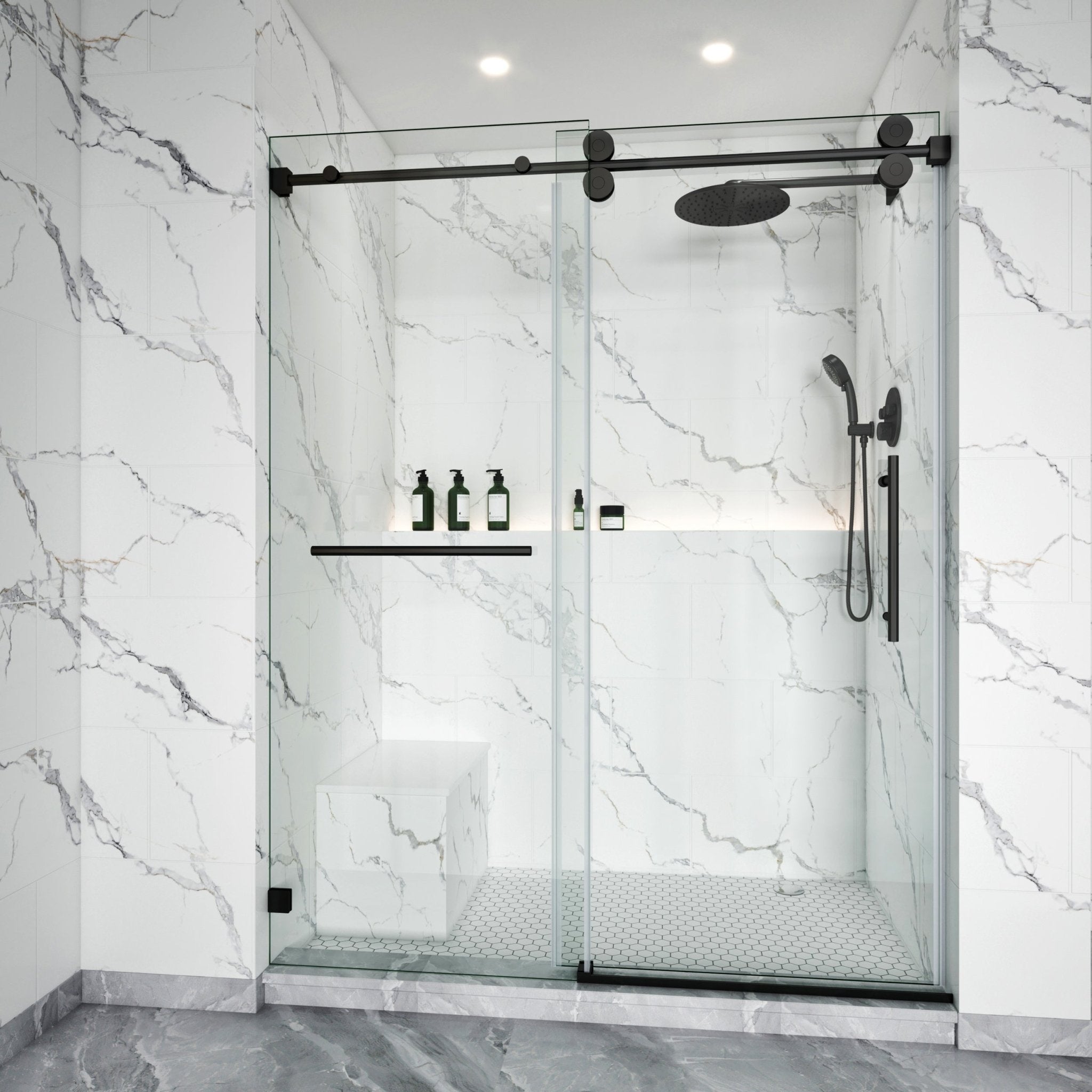 Frameless Single Sliding Shower Door – Model BS04