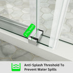 Frameless Single Sliding Shower Door – Model BS04