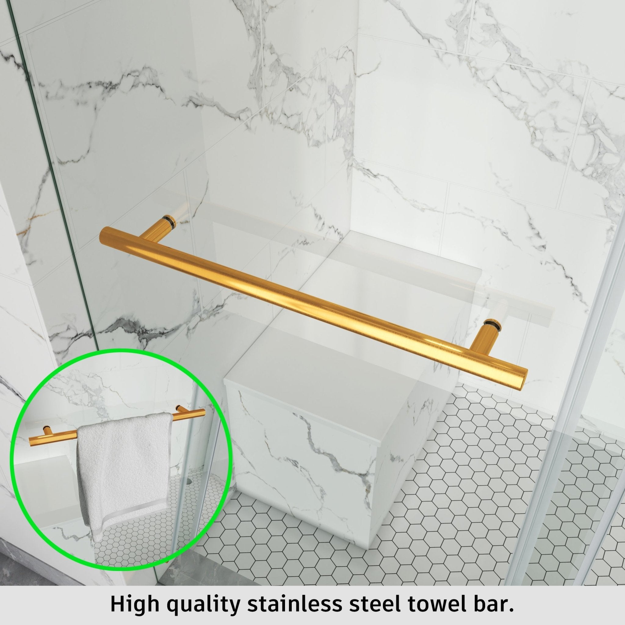 Frameless Single Sliding Bathtub Shower Door – Model BS04