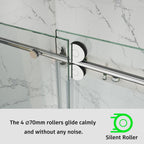 Frameless Single Sliding Bathtub Shower Door – Model BS04
