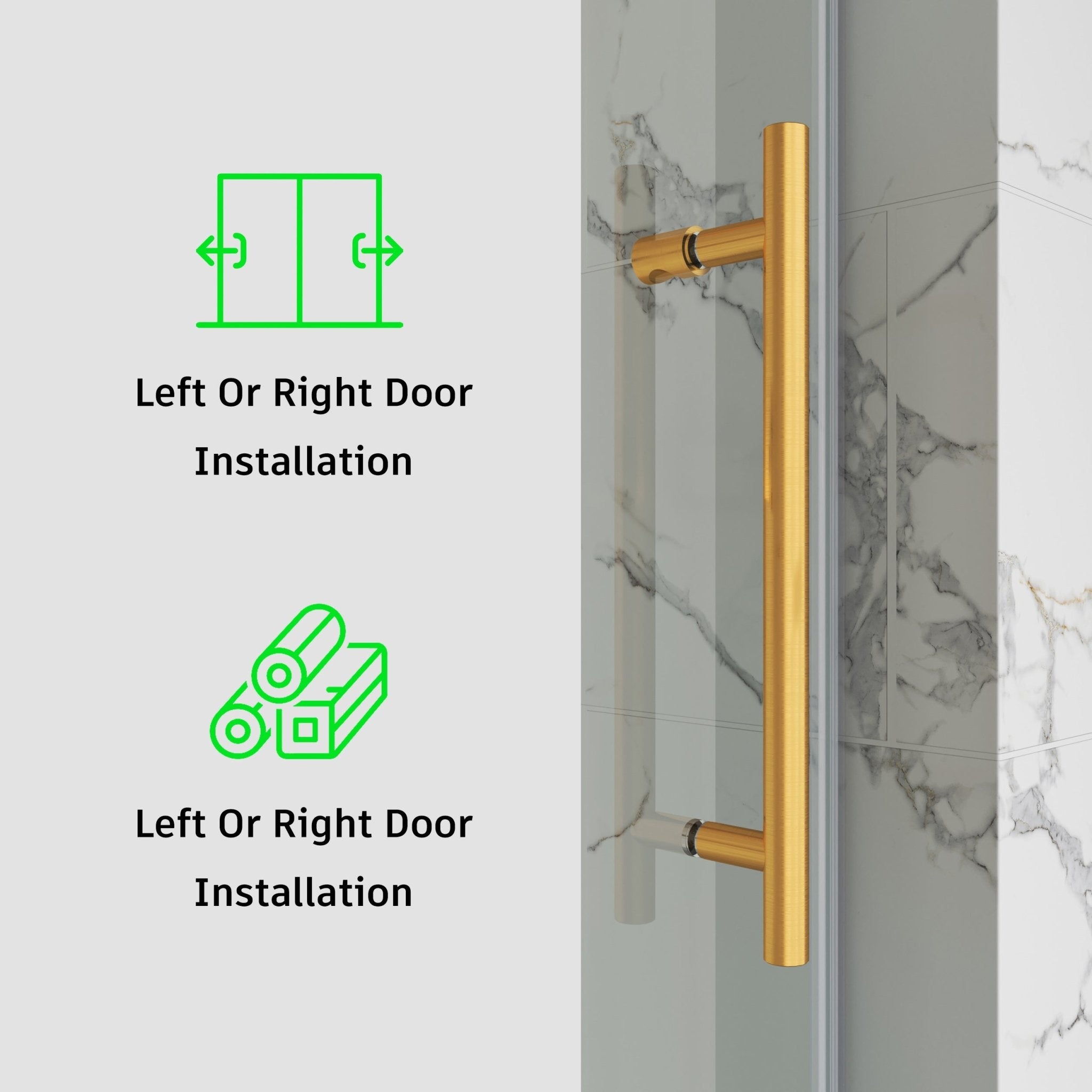Frameless Single Sliding Bathtub Shower Door – Model BS04