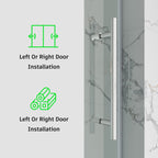 Frameless Single Sliding Bathtub Shower Door – Model BS04