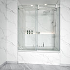 Frameless Single Sliding Bathtub Shower Door – Model BS04