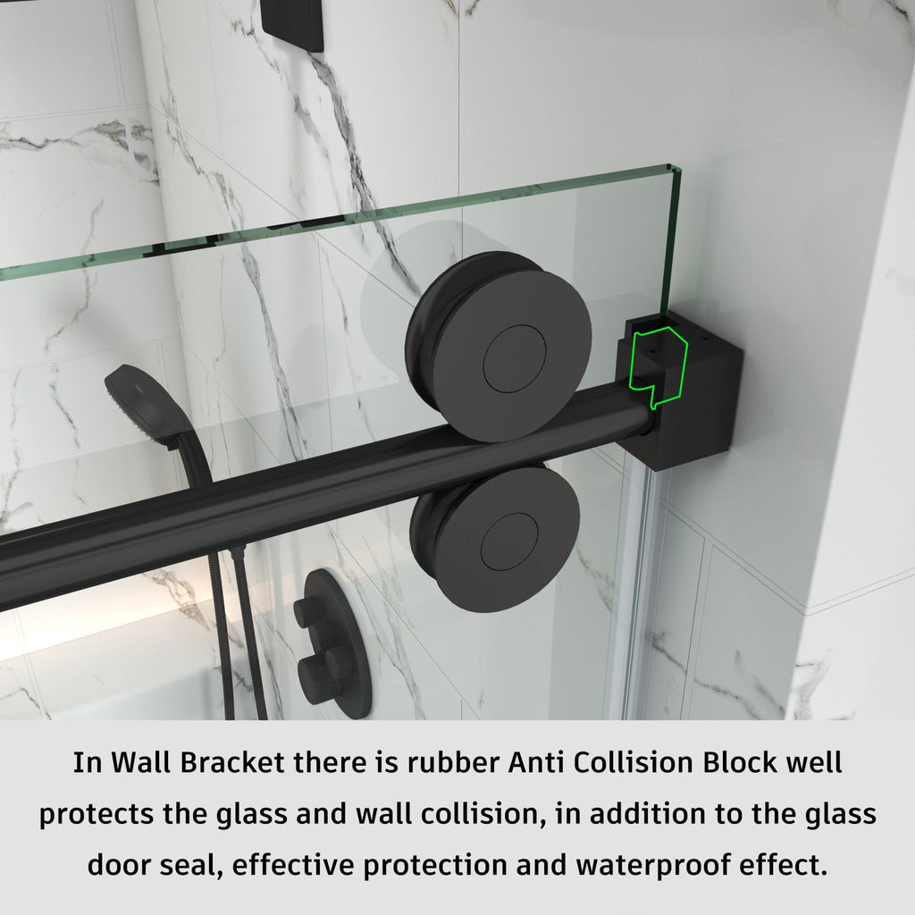 Frameless Single Sliding Bathtub Shower Door – Model BS04
