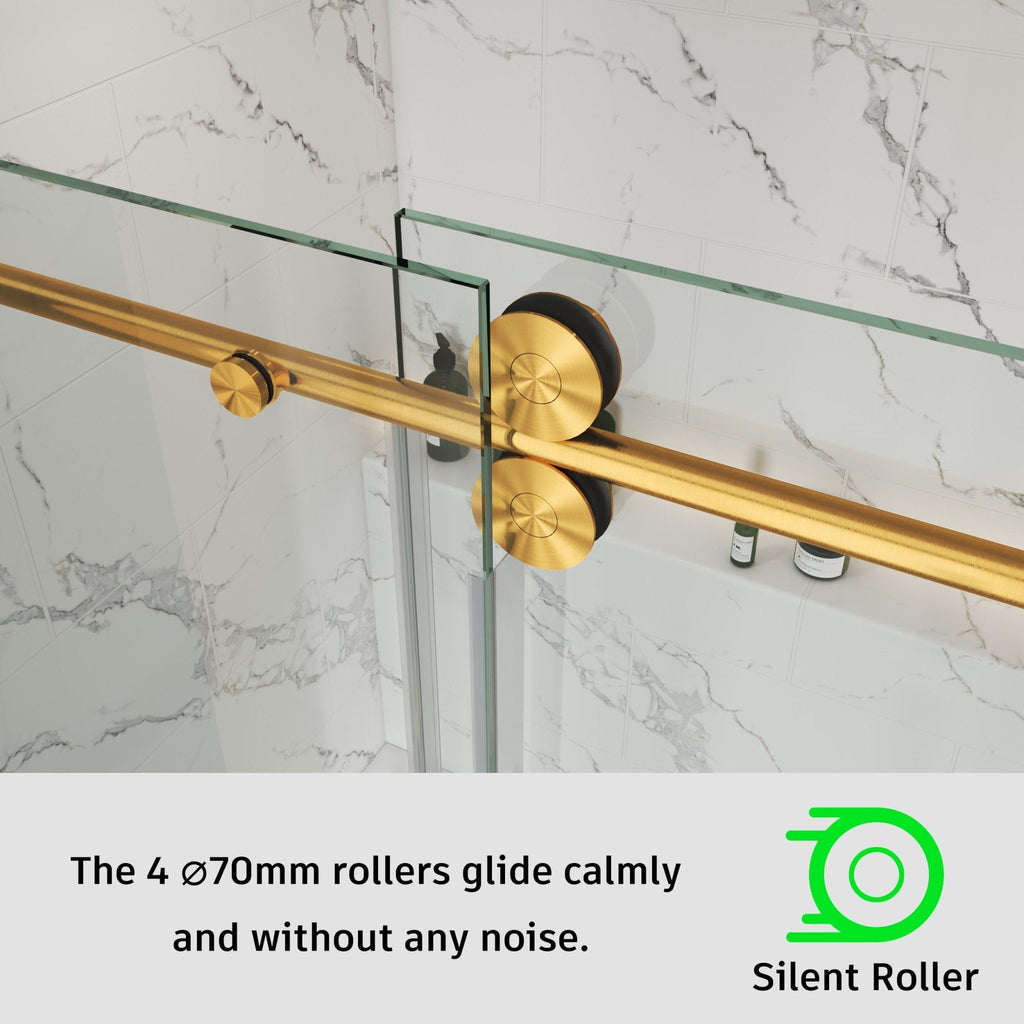 Frameless Single Sliding Bathtub Shower Door – Model BS04