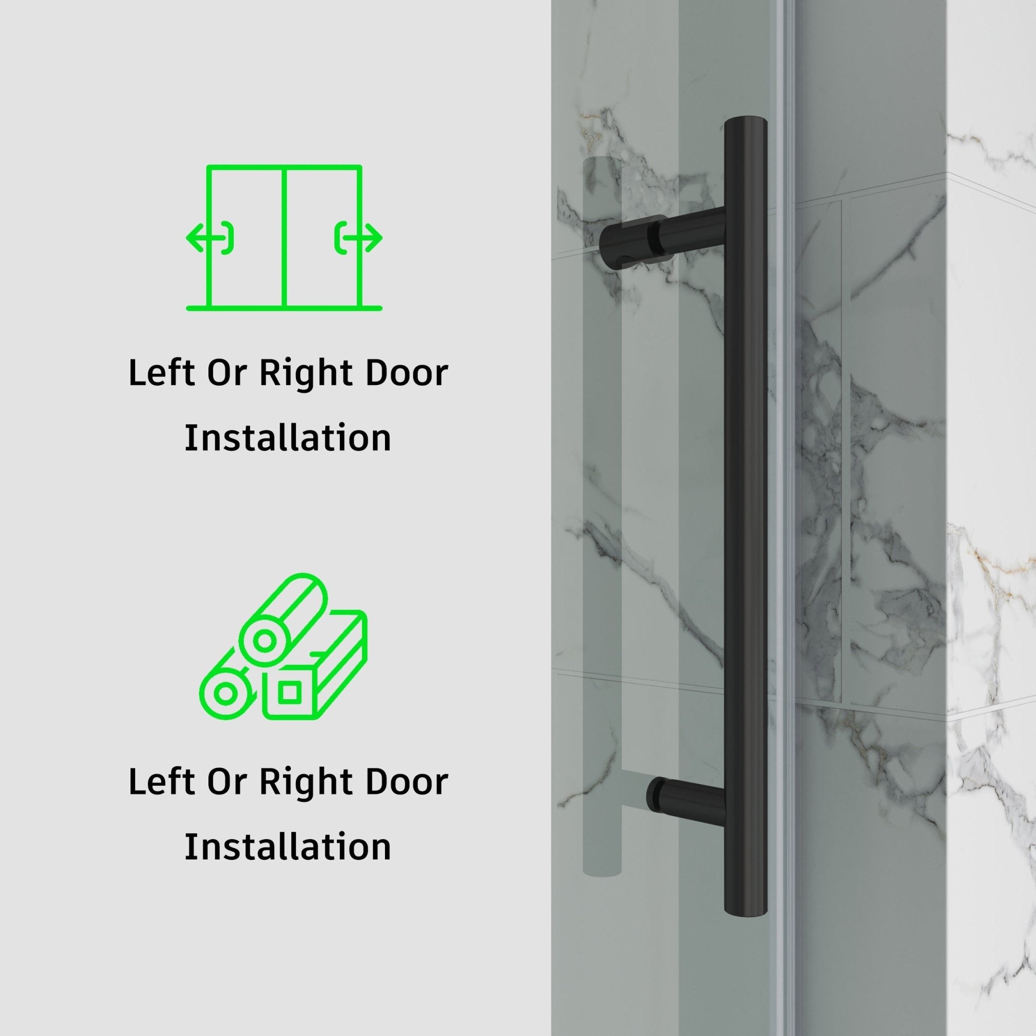 Frameless Single Sliding Bathtub Shower Door – Model BS04