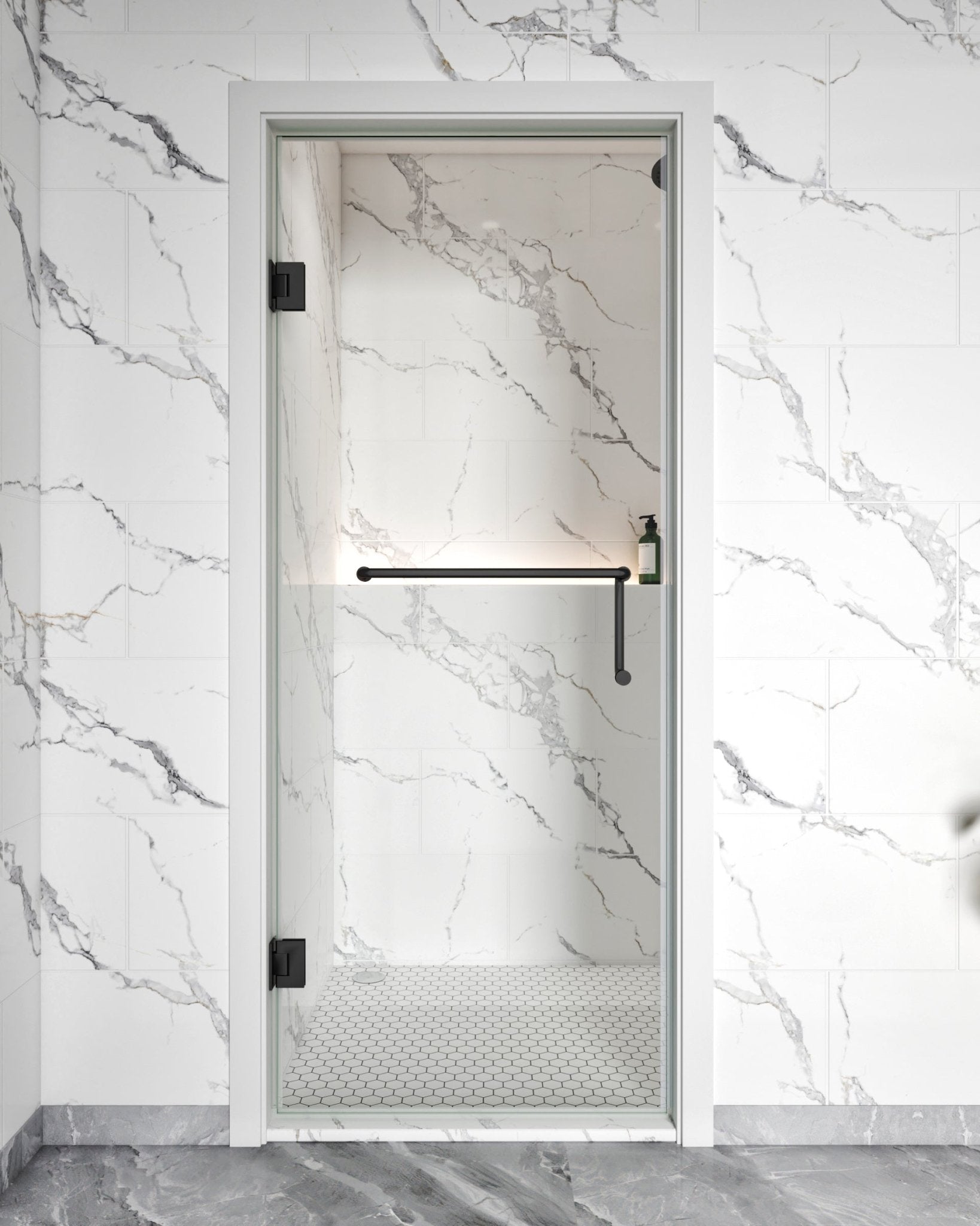 Frameless Swing Shower Door – 72", 76", or 79" – Model BC10