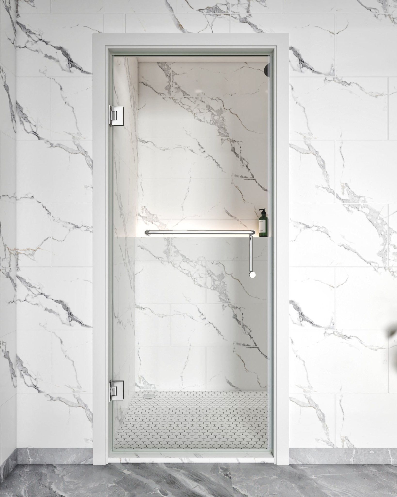 Frameless Swing Shower Door – 72", 76", or 79" – Model BC10