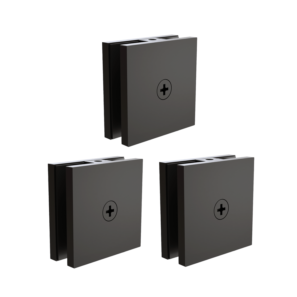 Clamps for Glass Shower Door Fixed Panel  51 * 51 " Stainless Steel Clips
