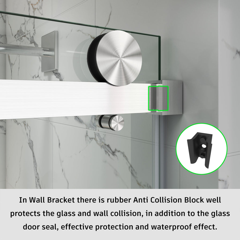 Frameless Single Sliding Bathtub Shower Door – Model BS05