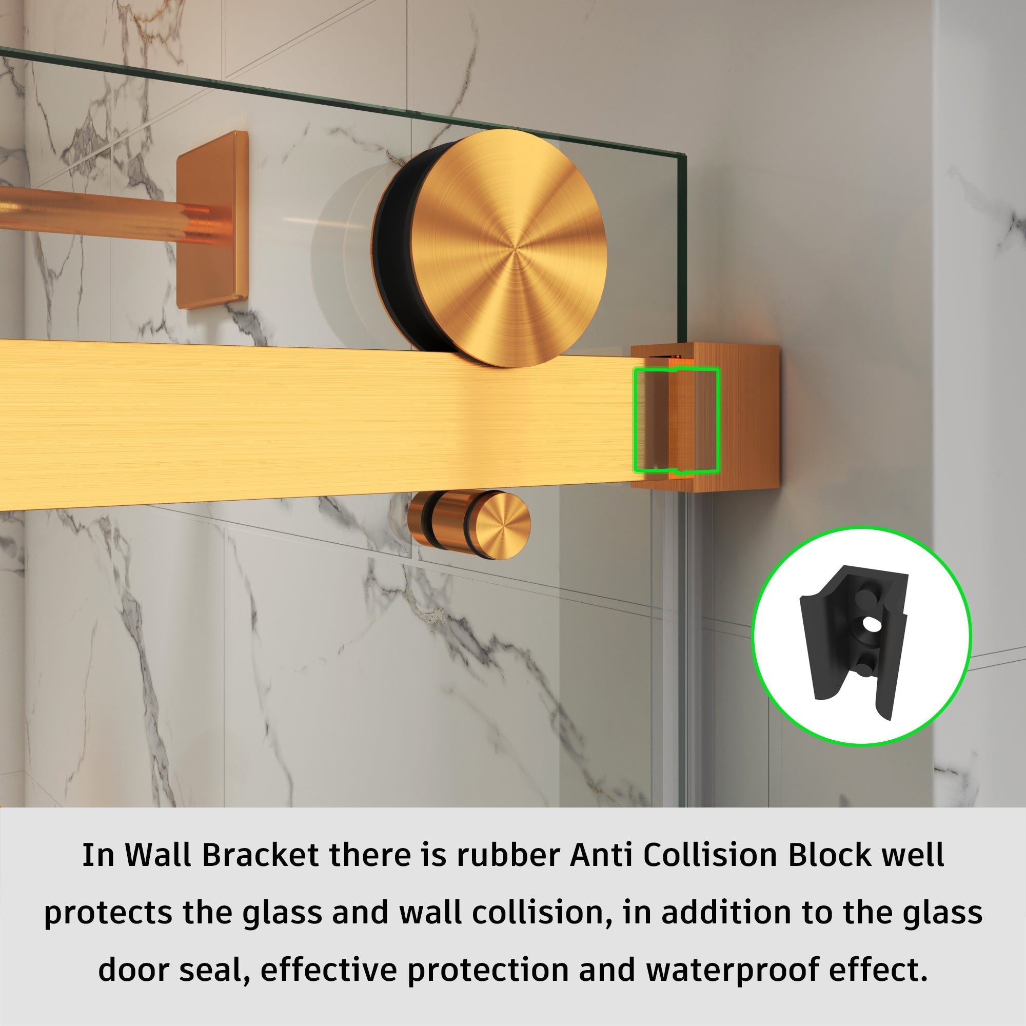 Frameless Single Sliding Bathtub Shower Door – Model BS05