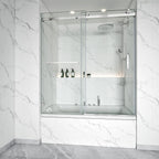 Frameless Single Sliding Bathtub Shower Door – Model BS05
