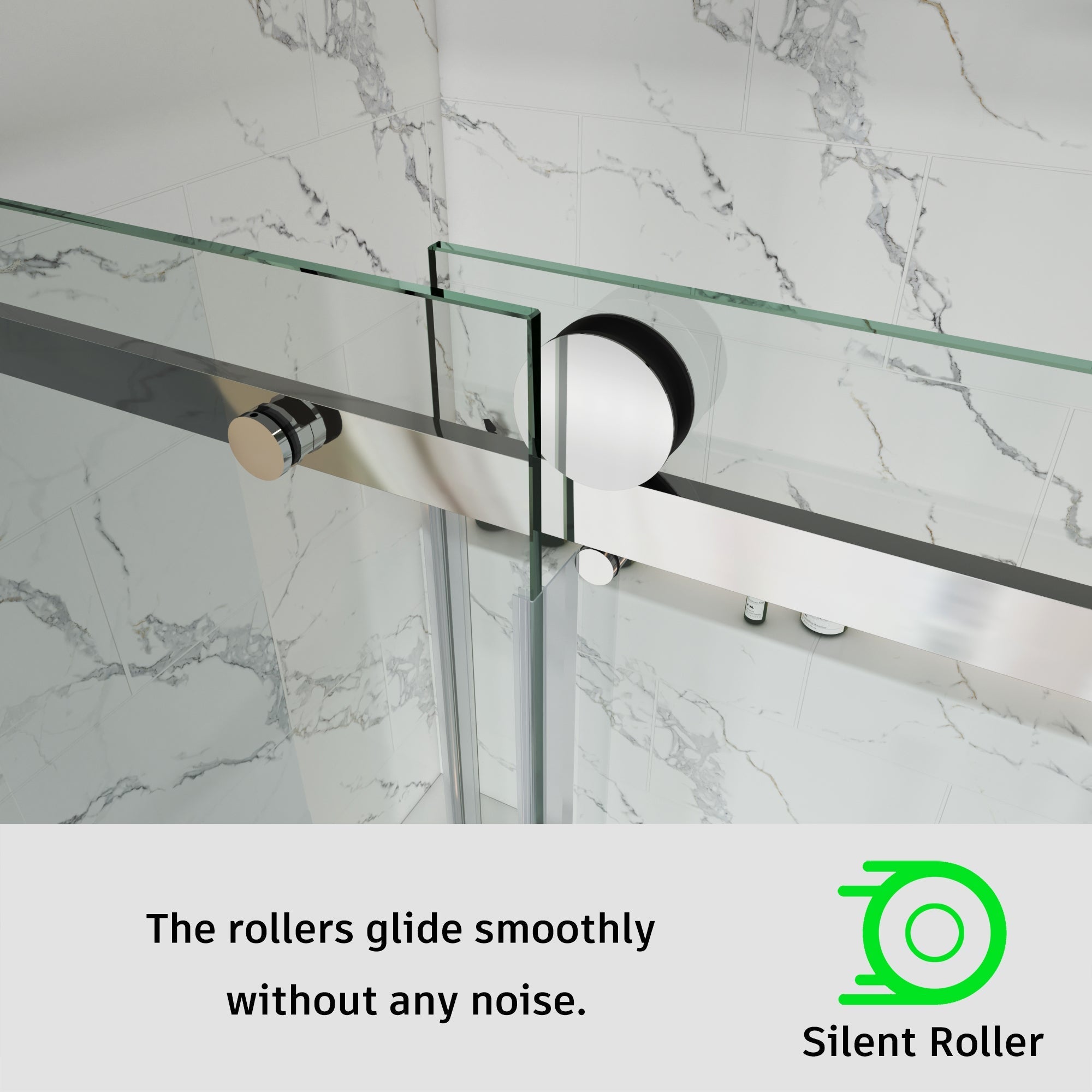 Frameless Single Sliding Bathtub Shower Door – Model BS05